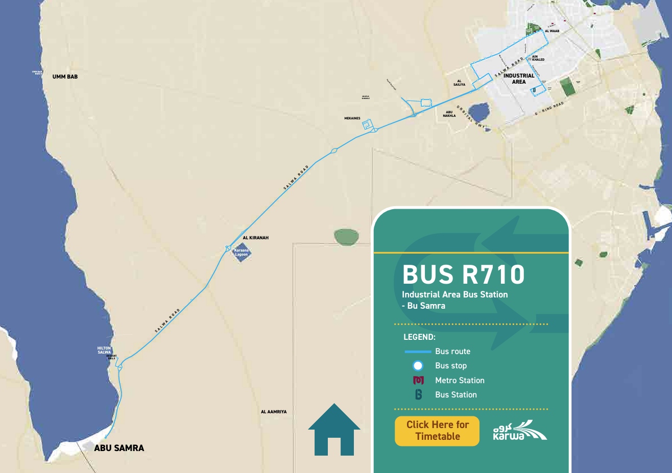 R710 Bus Timings from Industrial Area Bus Station to Abu Samra – Qatar ...
