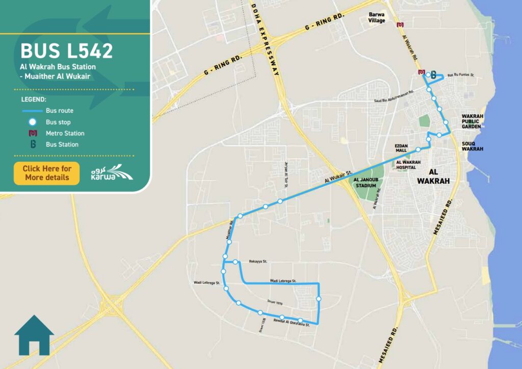 L542 Bus Route Map